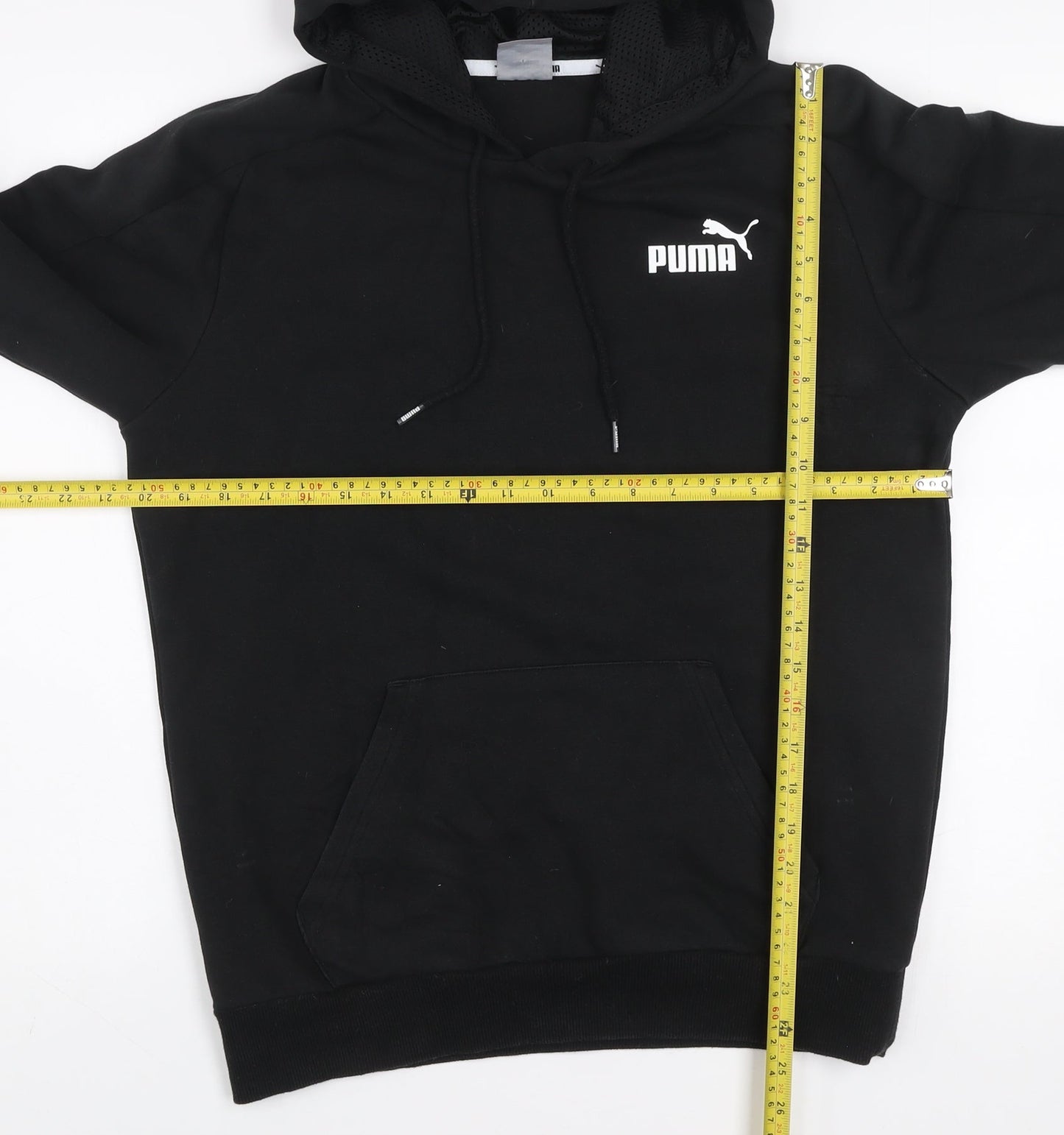 Puma Men's Black Pullover Hoodie Size S Logo Sportswear