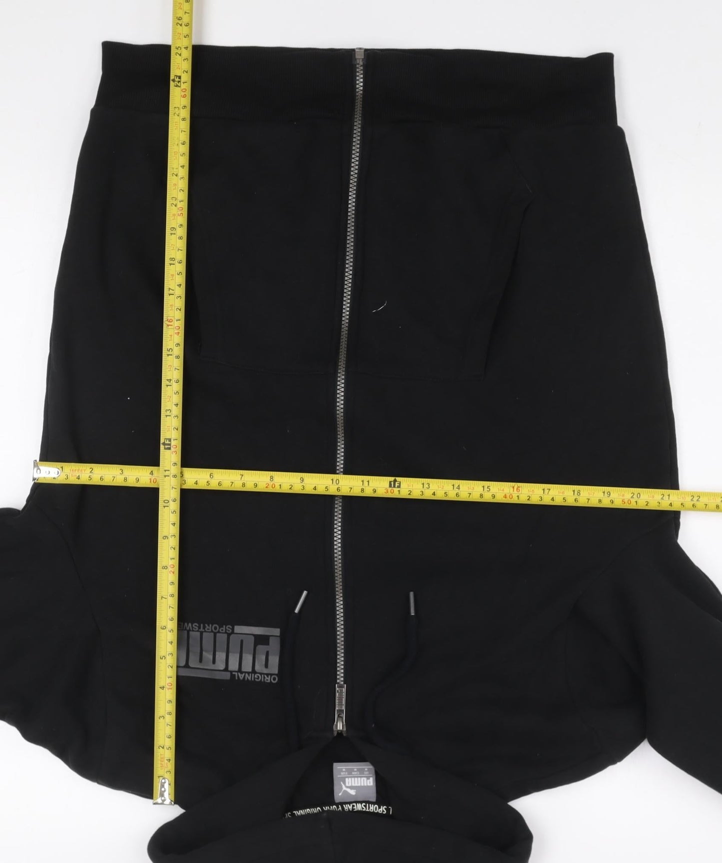 Puma Men's Black Full Zip Hoodie Size M Sportswear Sweatshirt