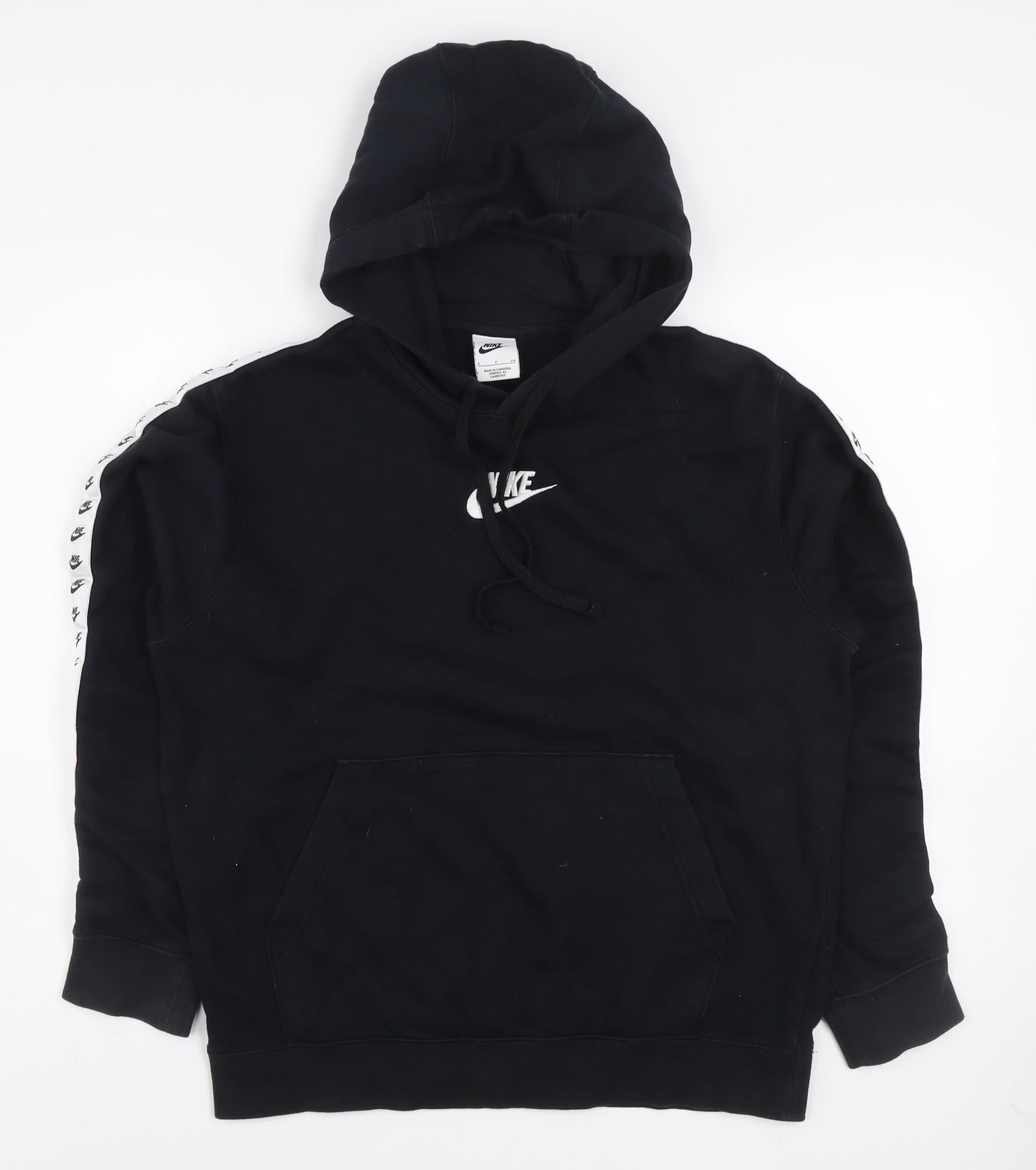 Nike Men's Black Pullover Hoodie S Logo Sports Fleece Sweatshirt