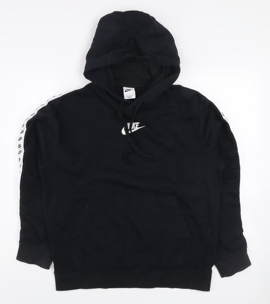 Nike Men's Black Pullover Hoodie S Logo Sports Fleece Sweatshirt