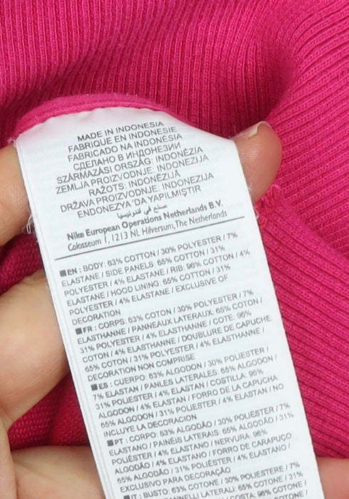 Nike Women’s Pink Full Zip Dri-FIT Hoodie Sweatshirt M