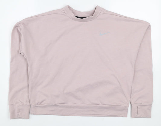 Nike Women’s Pink Dri-Fit Running Sweatshirt Size S Pullover