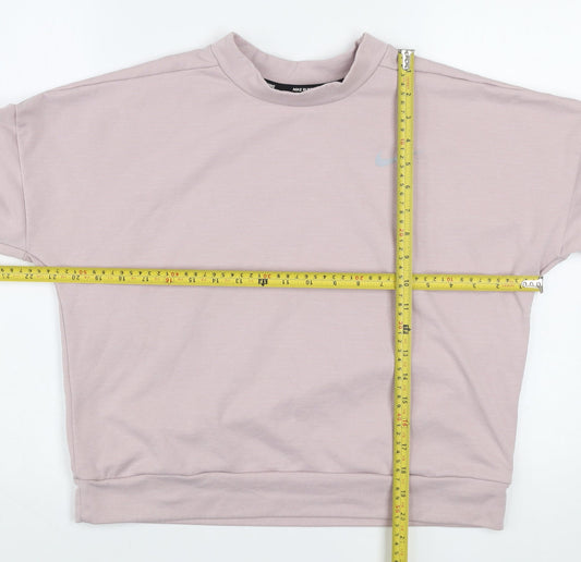 Nike Women’s Pink Dri-Fit Running Sweatshirt Size S Pullover