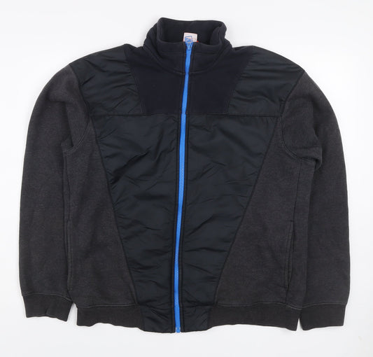 Nike Men’s Black Full Zip Sports Jacket Size L Cotton Blend