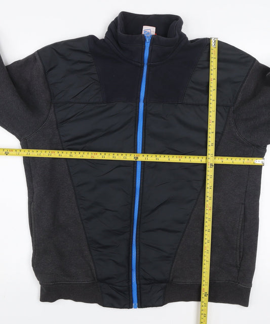 Nike Men’s Black Full Zip Sports Jacket Size L Cotton Blend