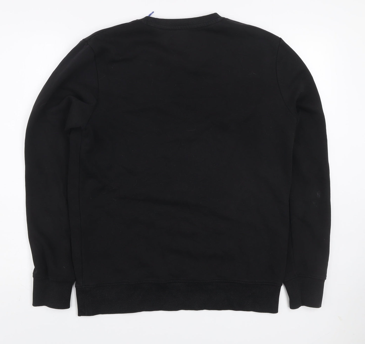 Jack & Jones Men's Black Cotton Graphic Logo Sweatshirt M