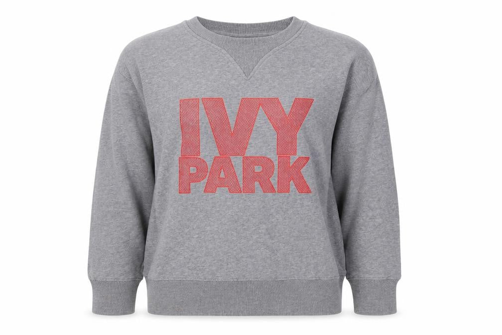 Ivy Park Women’s Grey Logo Crew Neck Pullover Sweatshirt XS