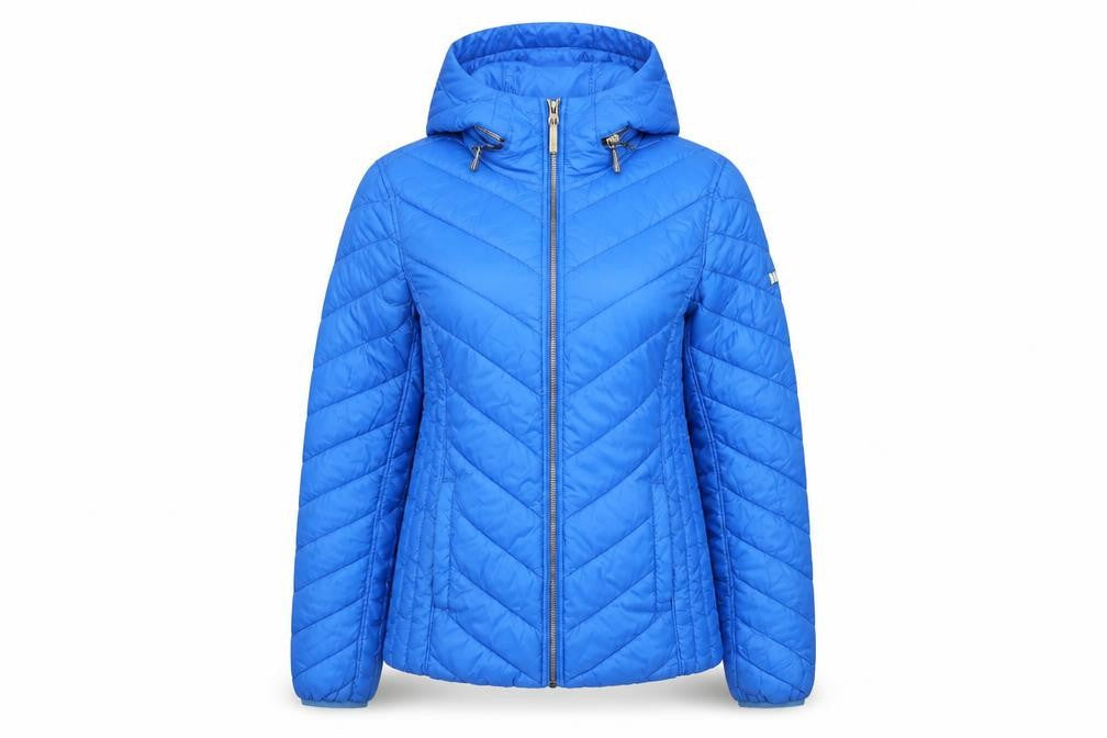Womens UK Size S Regular Michael Kors Blue Nylon Jacket