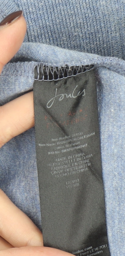 Joules Men Blue 1/2 Zip Sweatshirt L Embroidered Crest Badminton