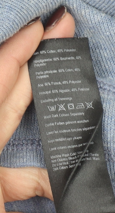 Joules Men Blue 1/2 Zip Sweatshirt L Embroidered Crest Badminton