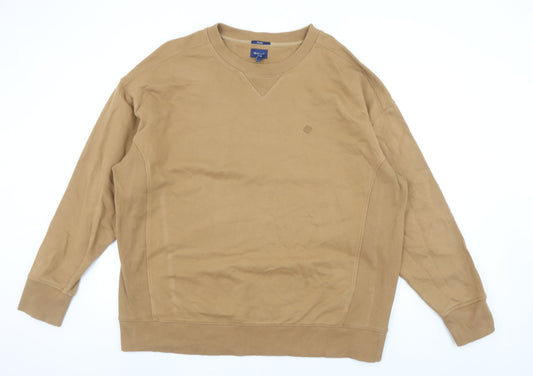 GANT Men's Beige Relaxed Fit Cotton Sweatshirt 3XL