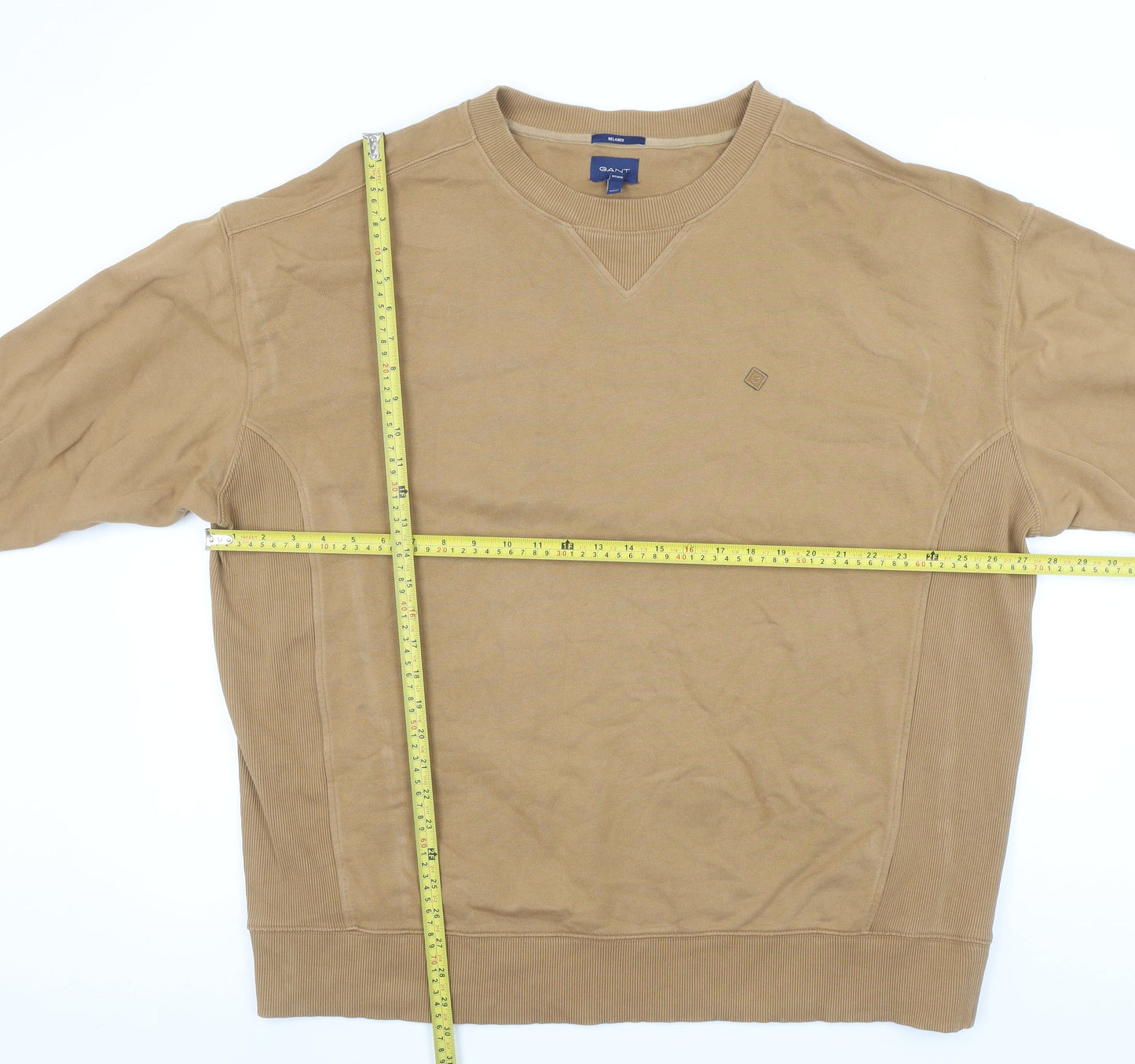 GANT Men's Beige Relaxed Fit Cotton Sweatshirt 3XL