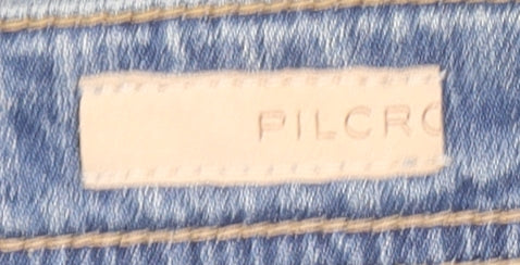 Pilcro Women's Light Blue Slim Boyfriend Distressed Jeans Size 30