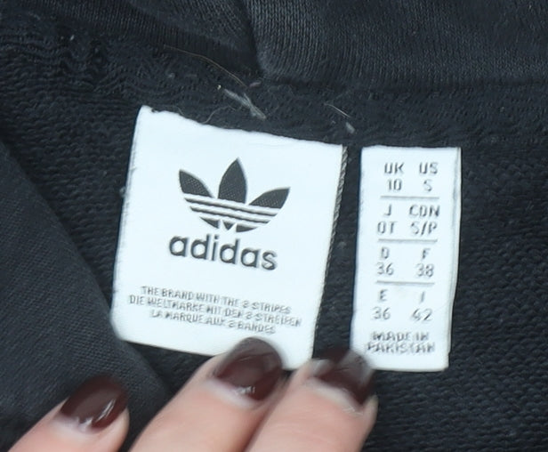 Adidas Men's Black Pullover Hoodie Size S Cotton Blend Sportswear