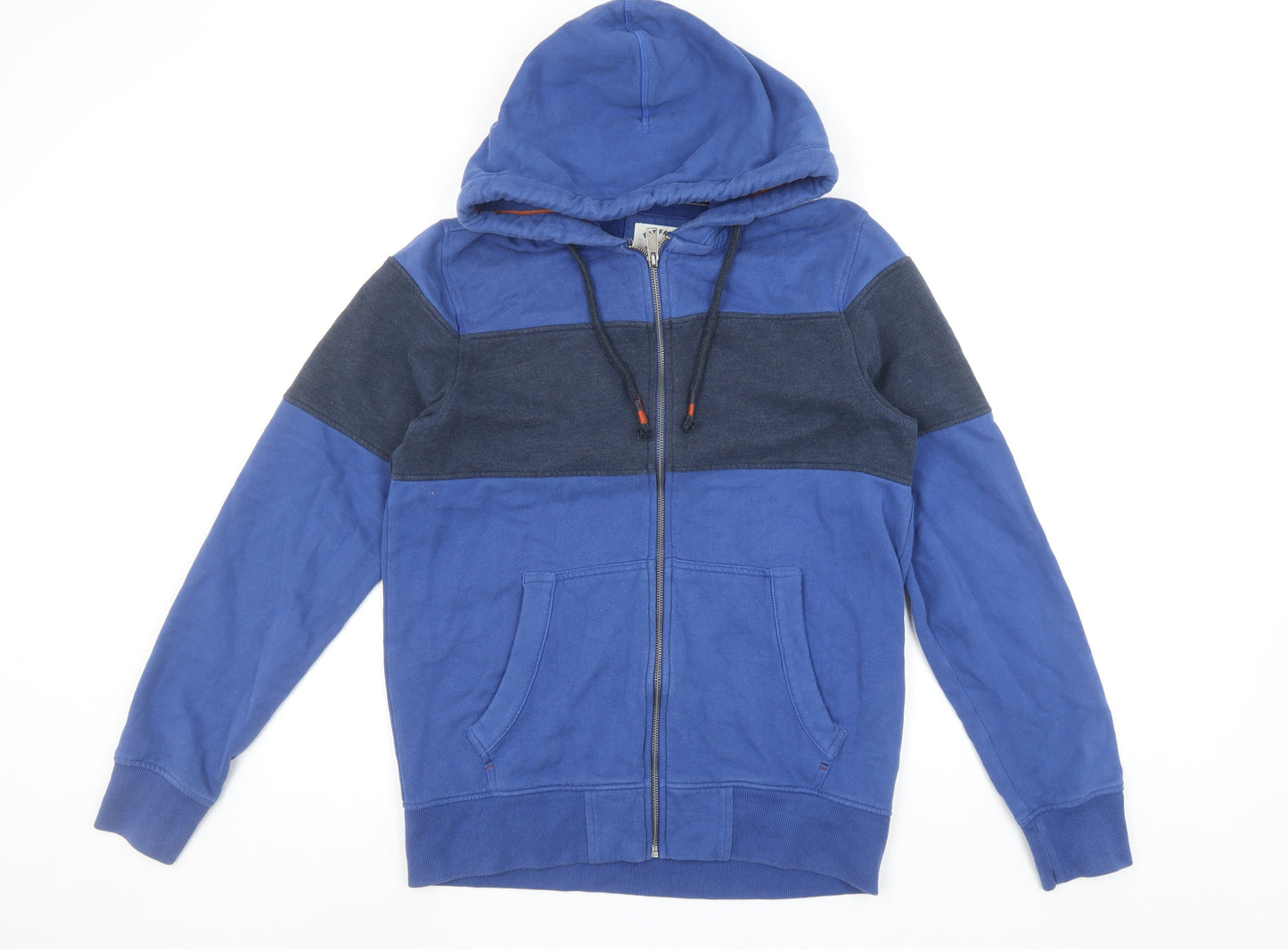FatFace Men's Blue Full Zip Hoodie Small Cotton Blend Casual Style