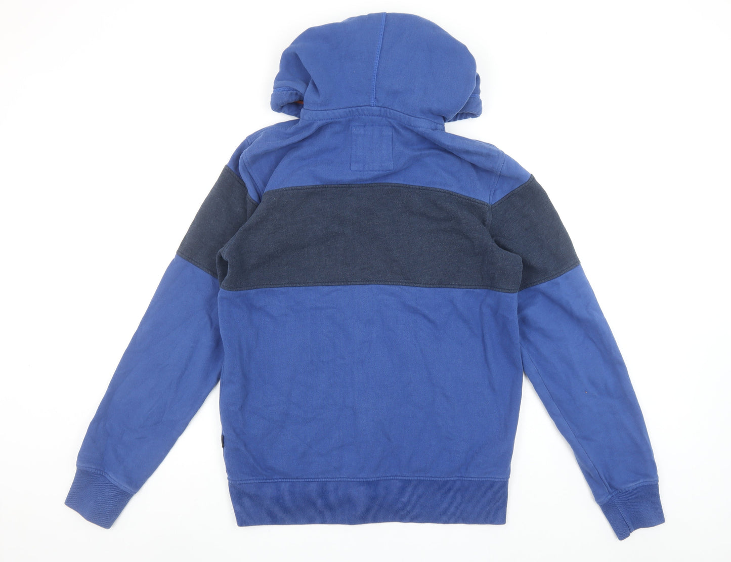 FatFace Men's Blue Full Zip Hoodie Small Cotton Blend Casual Style