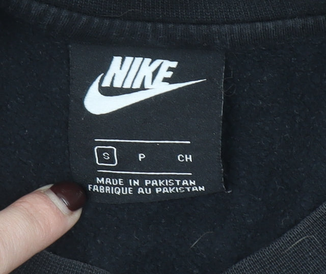 Nike Men's Black Small Pullover Sweatshirt Crew Neck Long Sleeve