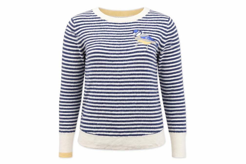 Womens UK 10 Regular Joules Blue Pullover Tight-Knit