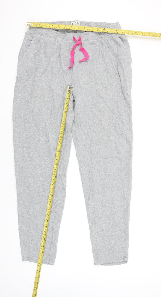 Joules Women’s Grey Jogger Trousers Size 8 Cotton Blend Lounge Pants