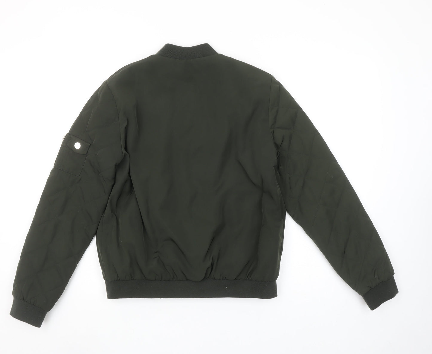 Papaya Women’s Green Bomber Jacket Size 10 Polyester Full Zip