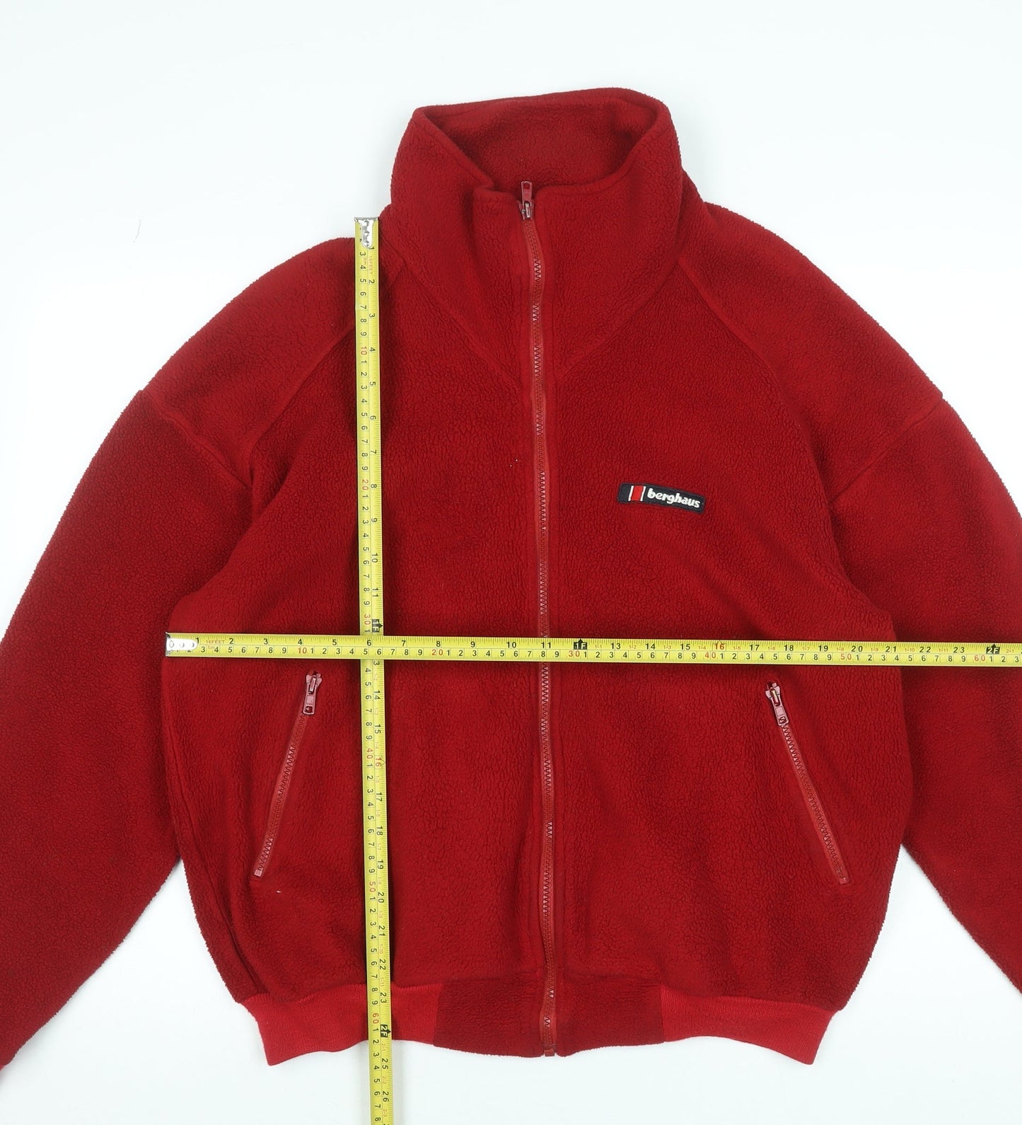 Berghaus Women’s Red Fleece Jacket Medium Classic Lite Outdoor Zip Up