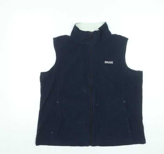Regatta Women Blue Fleece Bodywarmer Gilet Size 16 Zip Pockets Outdoor