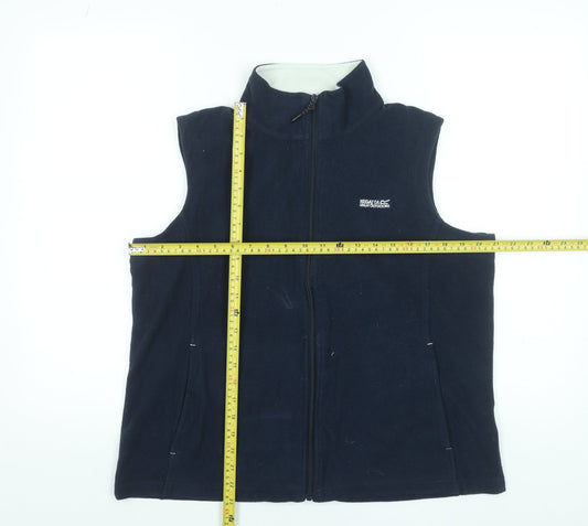 Regatta Women Blue Fleece Bodywarmer Gilet Size 16 Zip Pockets Outdoor