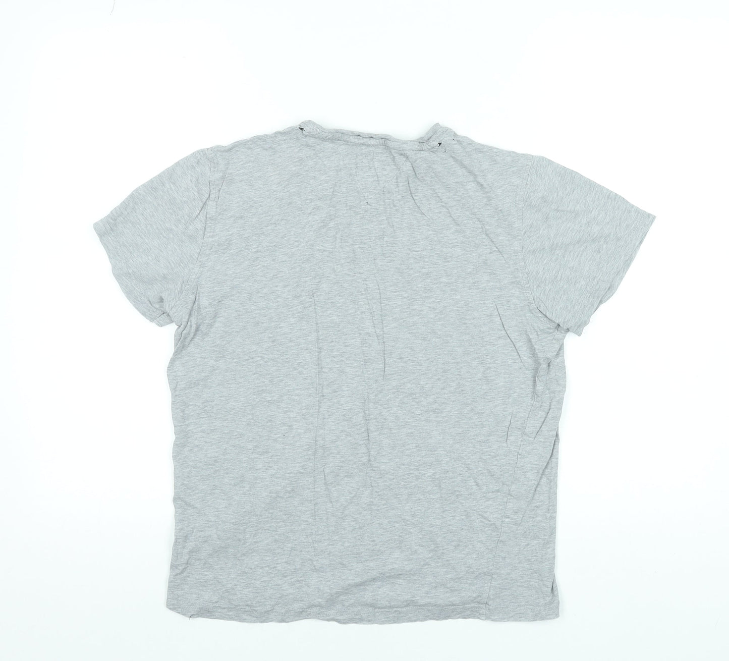 Tommy Hilfiger Denim Men's Grey Crew Neck Cotton T-Shirt M
