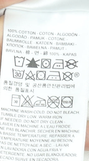 Levi's Men's White Red Raglan Graphic Print T-Shirt Medium