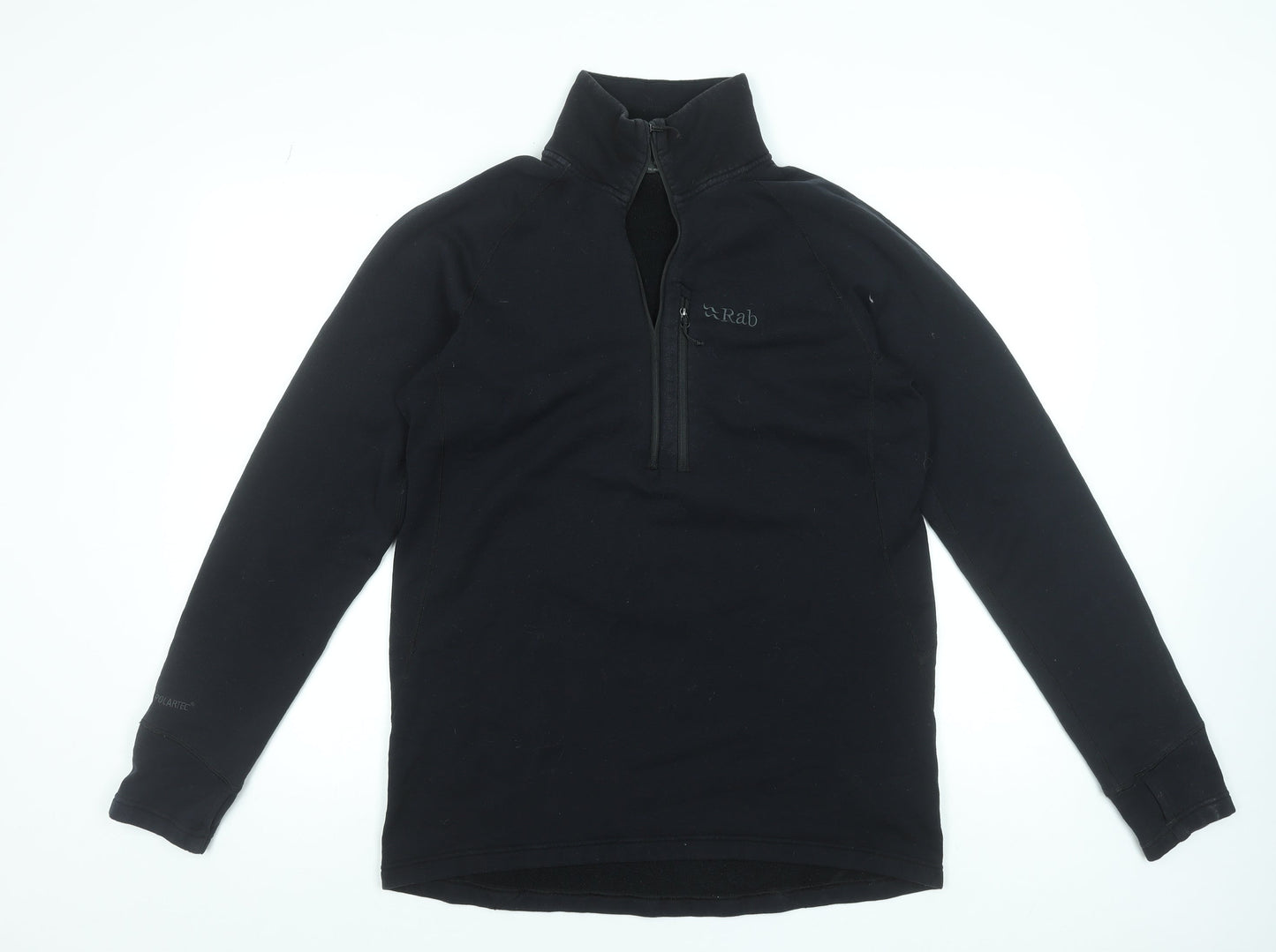 Rab Men's Black L Fleece 1/2 Zip Thermal Outdoor Sweatshirt