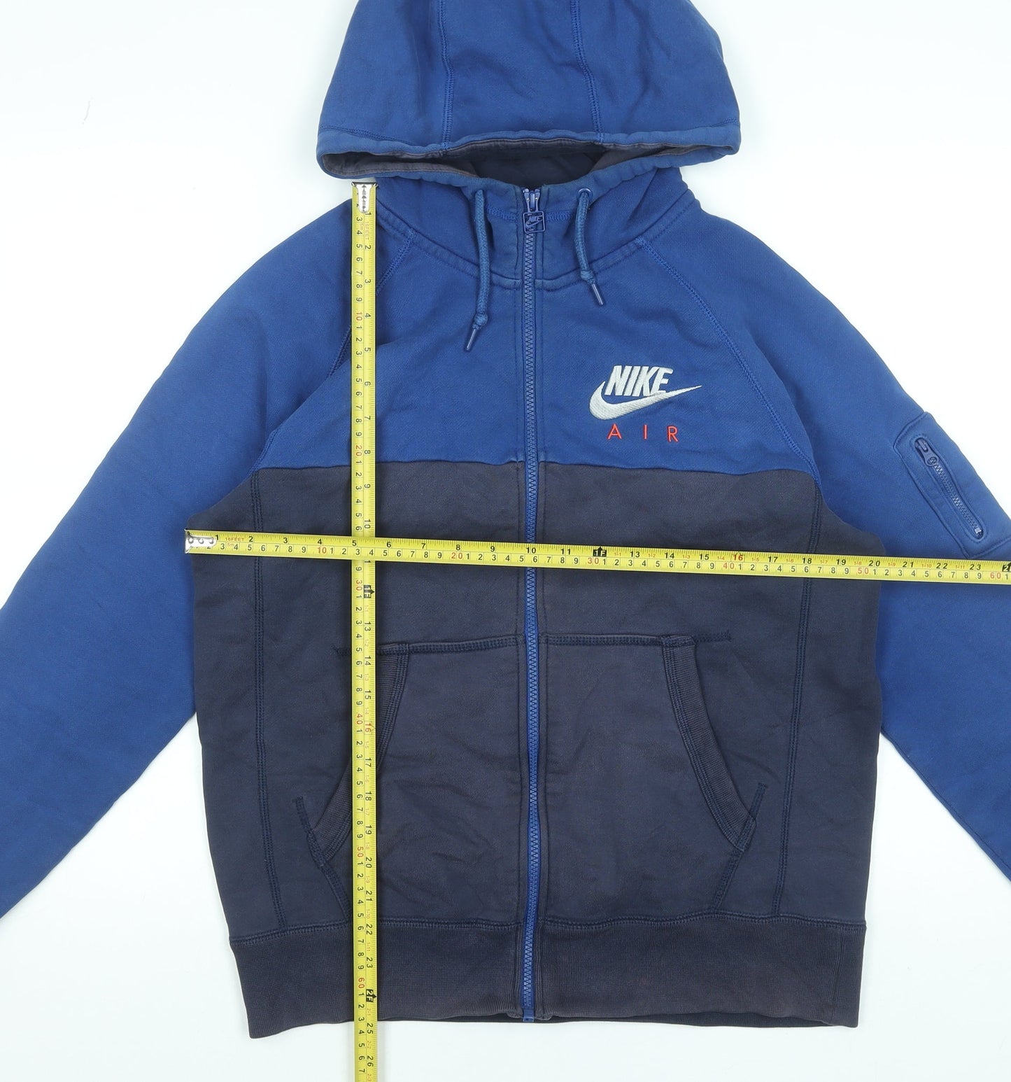 Nike Men's Blue Full Zip Hoodie Size M Sports Fleece Sweatshirt
