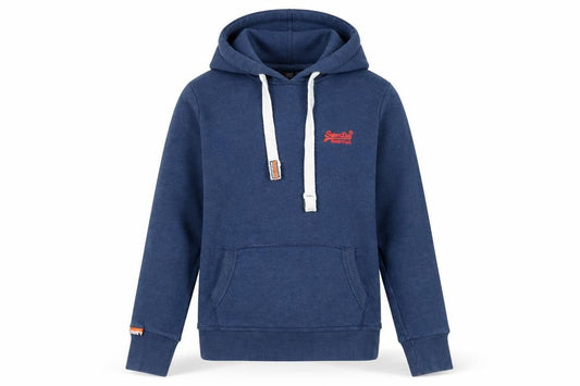 Womens UK XS Regular Superdry Blue Pullover Hoodie