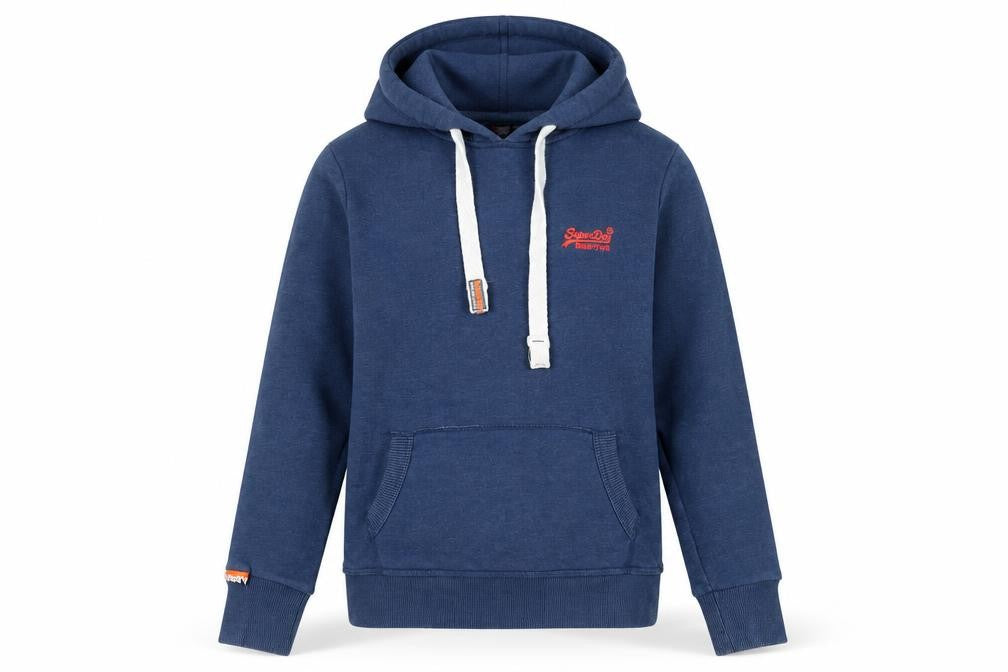 Womens UK XS Regular Superdry Blue Pullover Hoodie