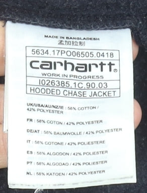 Carhartt WIP Men's Black Full Zip Hoodie Jacket L Regular Fit