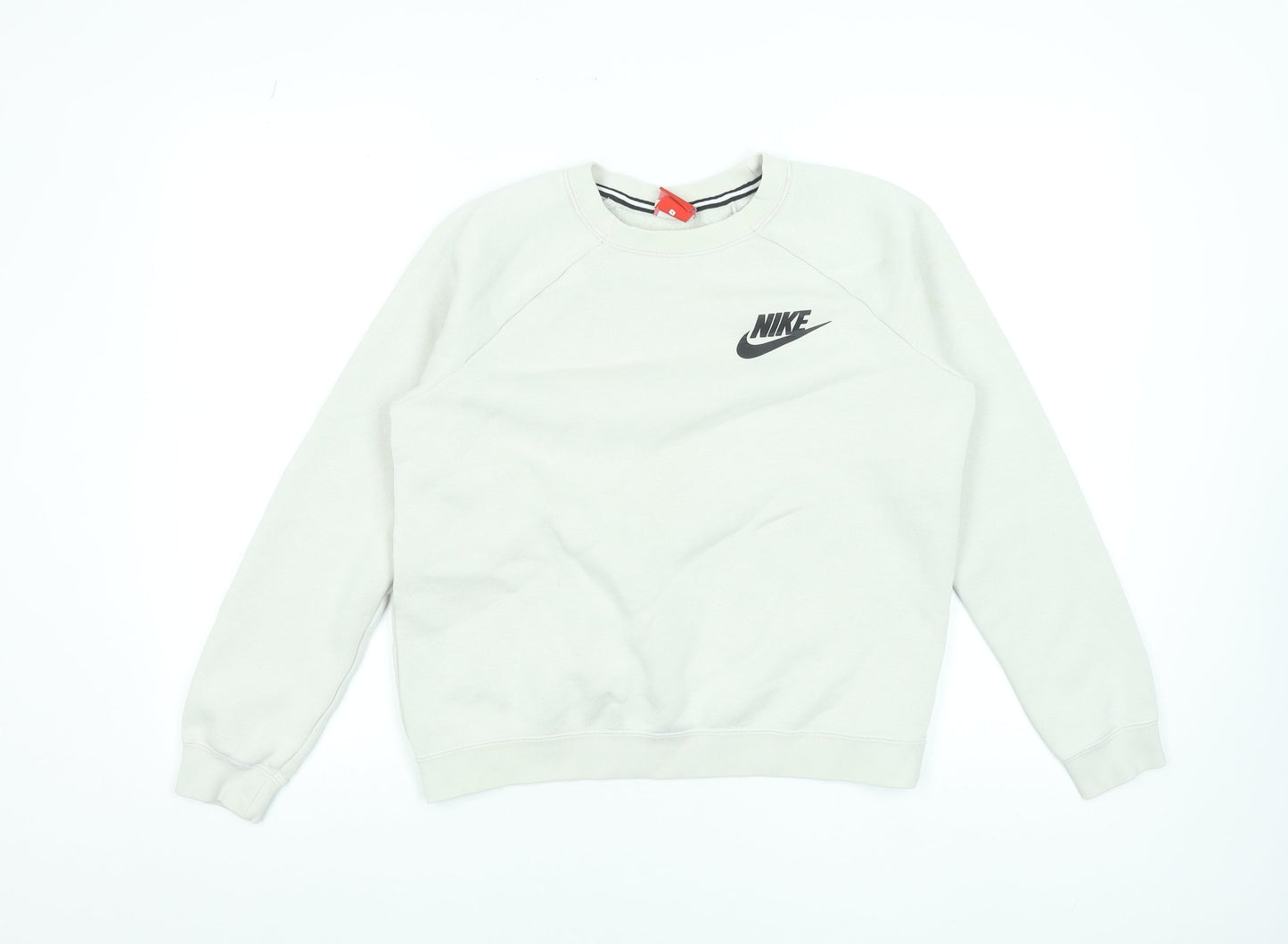 Nike Womens Beige Crew Neck Pullover Sweatshirt S