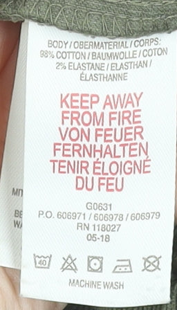 Boden Girls Green Corduroy Jegging Trousers 10 Years Elastic Waist