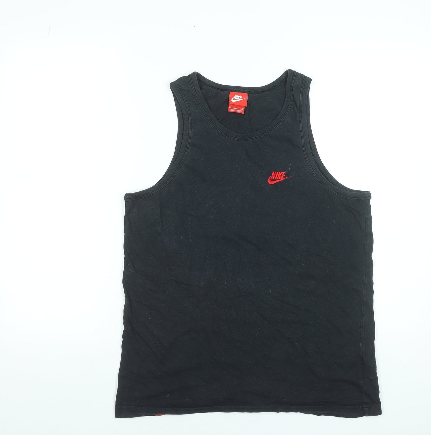 Nike Men's Black Sleeveless Cotton Tank Top Medium