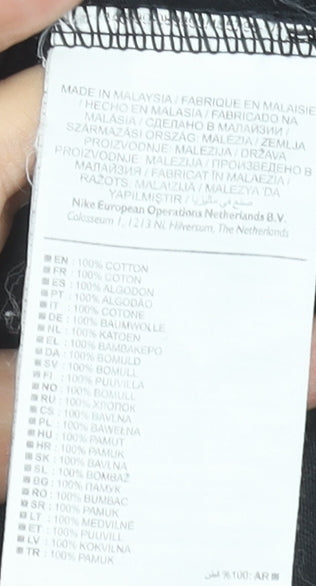 Nike Men's Black Sleeveless Cotton Tank Top Medium