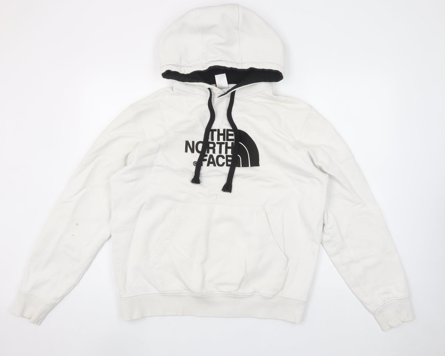 The North Face Men's White Hoodie L Pullover Cotton Logo Outdoor