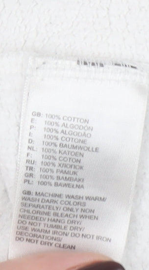 The North Face Men's White Hoodie L Pullover Cotton Logo Outdoor