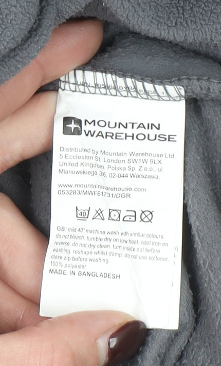 Mountain Warehouse Men’s Grey Fleece 1/4 Zip Pullover Sweatshirt Size L