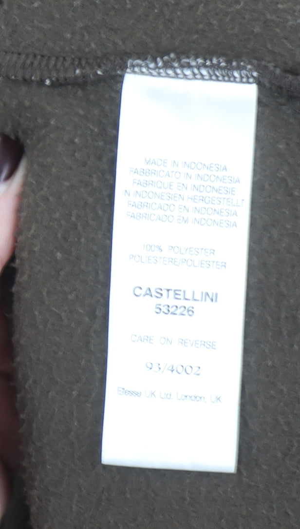 Ellesse Men's Brown Fleece 1/2 Zip Pullover Sweatshirt M