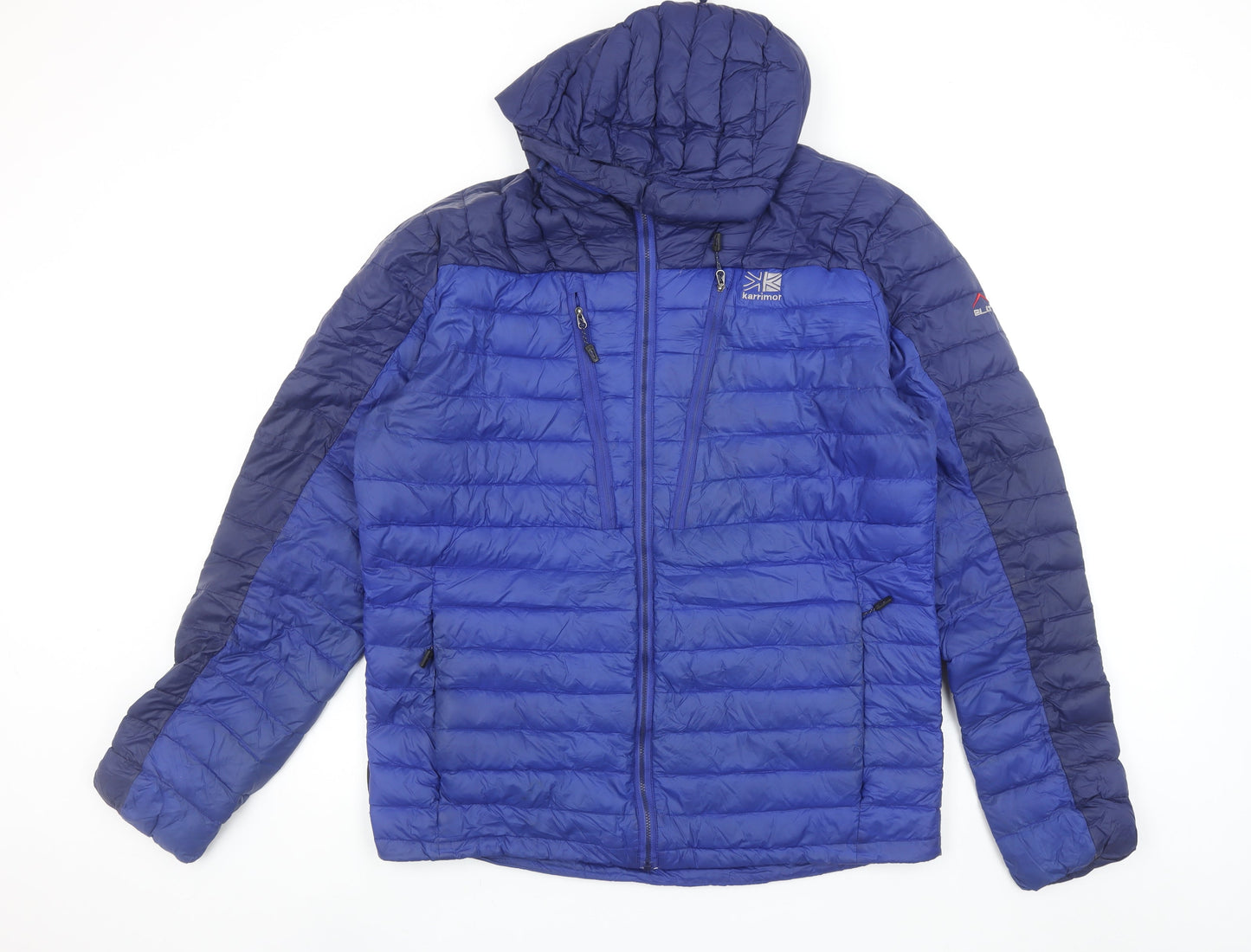 Karrimor Men's Blue Hooded Puffer Jacket XL Lightweight Outdoor