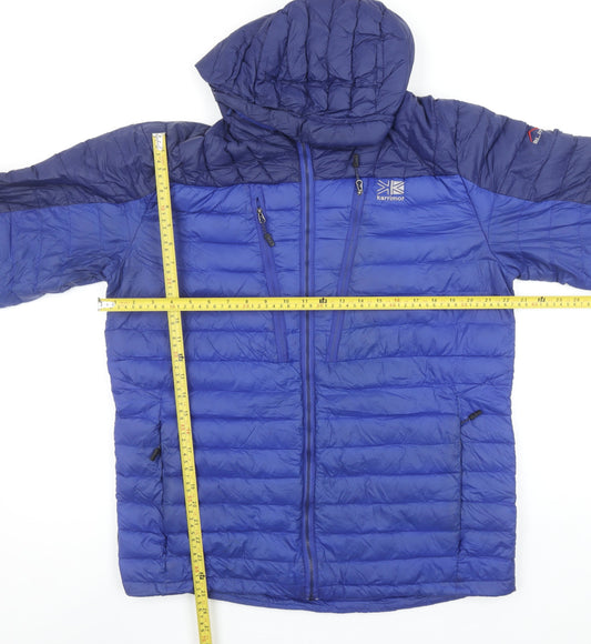 Karrimor Men's Blue Hooded Puffer Jacket XL Lightweight Outdoor