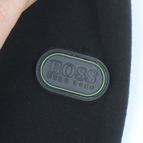 Hugo Boss Men's Black Softshell Hooded Jacket Size M Full Zip