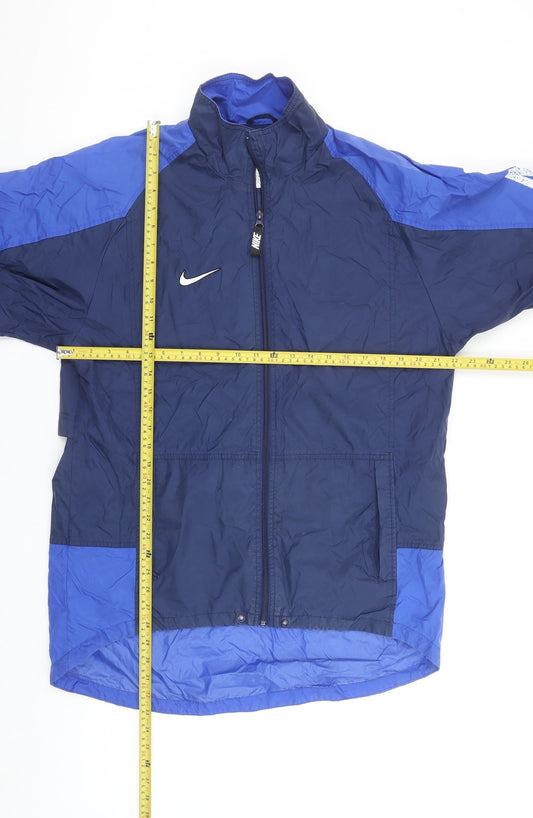 Nike Men's Blue Vintage Windbreaker Jacket Size M Full Zip Sports Style
