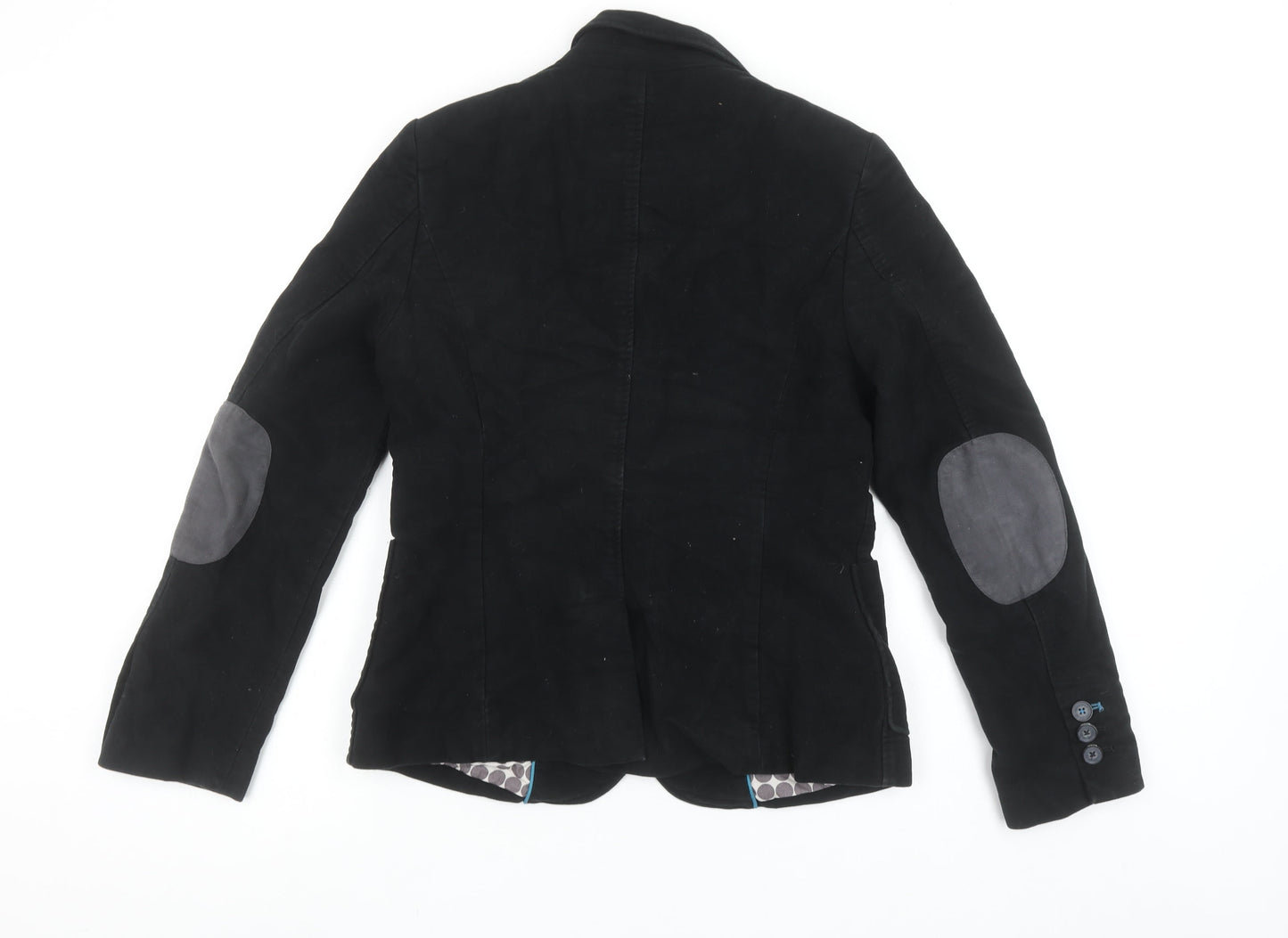 Boden Women's Black Cotton Two-Button Blazer UK 10 Classic Fit