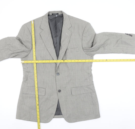 Joseph & Feiss Men's Grey Check Blazer 40 Short Classic Fit