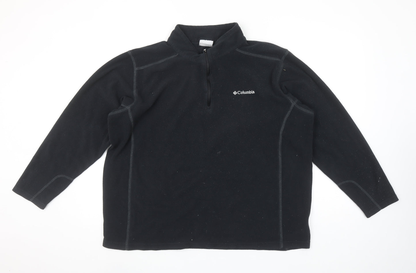 Columbia Men's Black 2XL Fleece 1/4 Zip Outdoor Pullover Sweatshirt