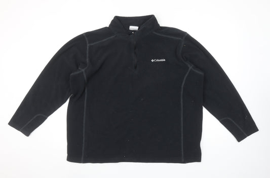 Columbia Men's Black 2XL Fleece 1/4 Zip Outdoor Pullover Sweatshirt